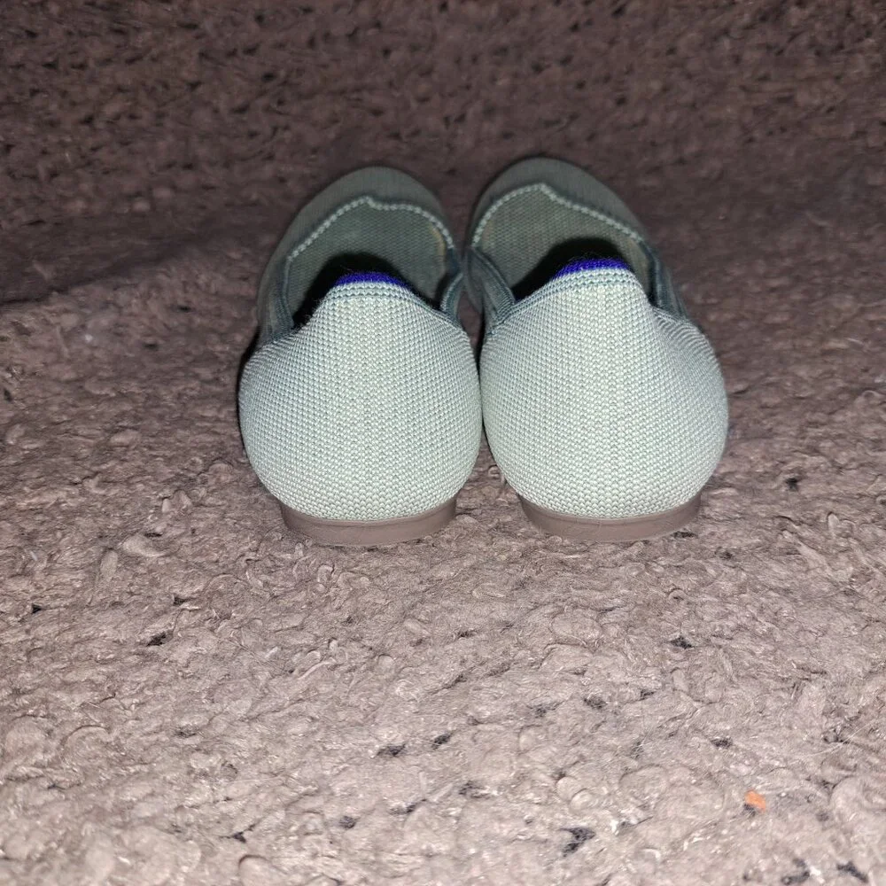 ROTHY'S-Round Toe-Mint Green-Retired-Slip On Flats-Size 5.5-Near Mint